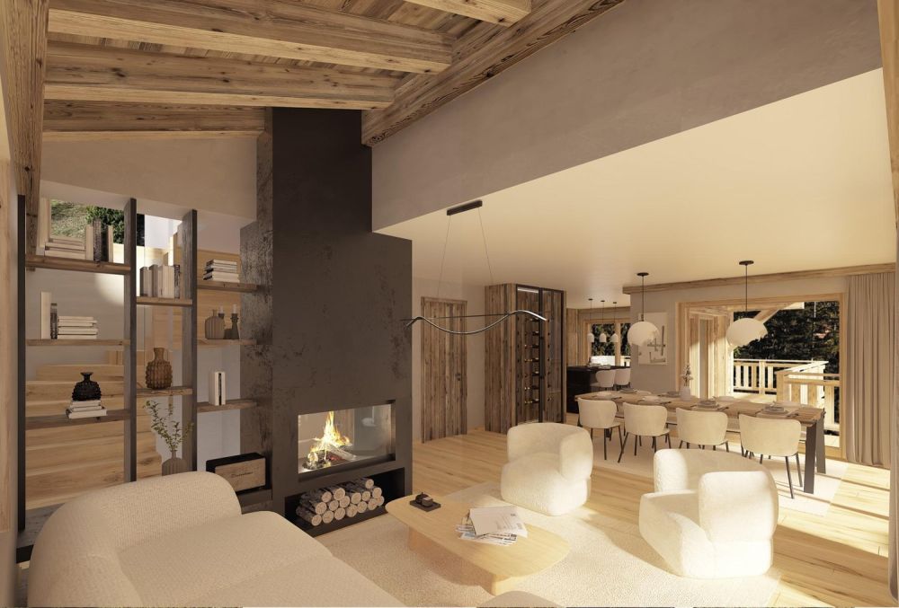 Luxuriöses Chalet mit 5,5 Zimmern in Crans-Montana auf Plan (mit Baugenehmigung) -  Bild 1