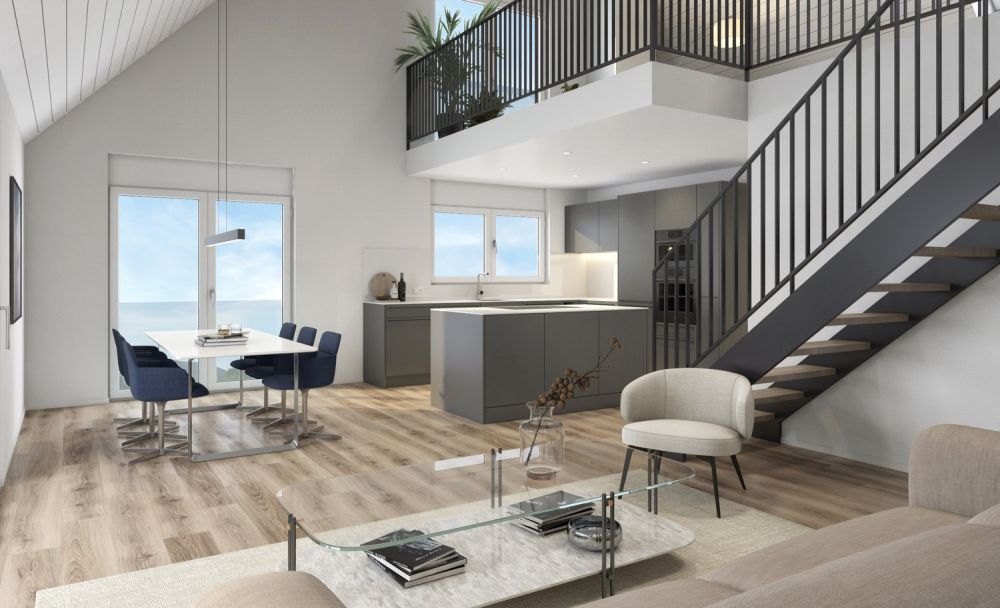 Moderne 5.5-Zimmer-Dachgeschosswohnung mit Galerie an ruhiger Lage von Etziken -  Bild 9
