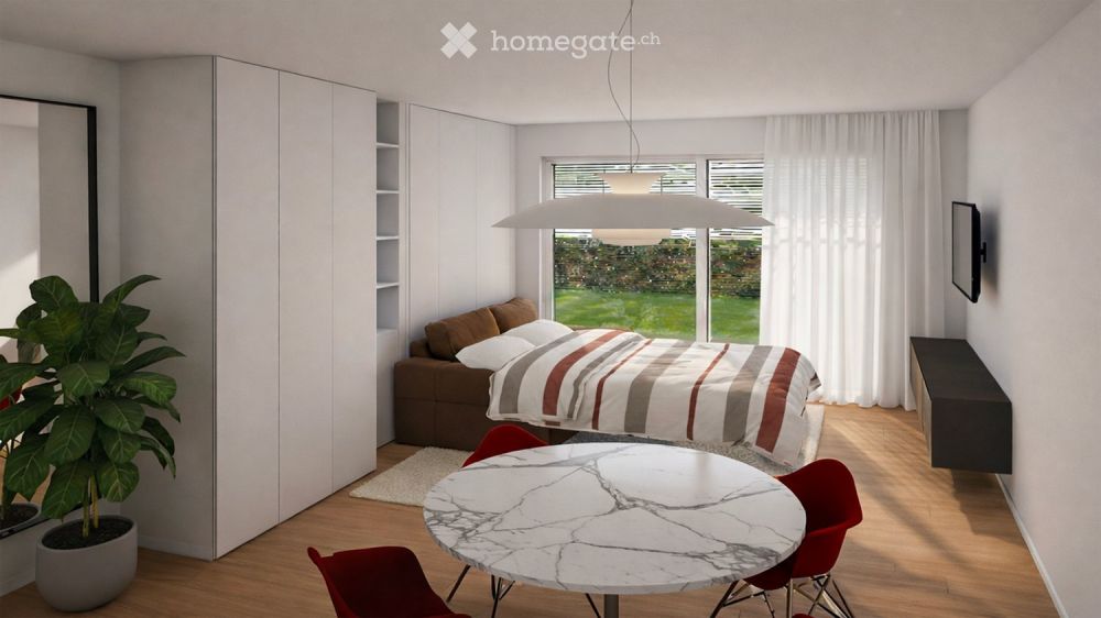 Appartamento di 1,5 locali da 43 m², 14 m² di portico e 36 m² di giardino al 1° piano -  Bild 6