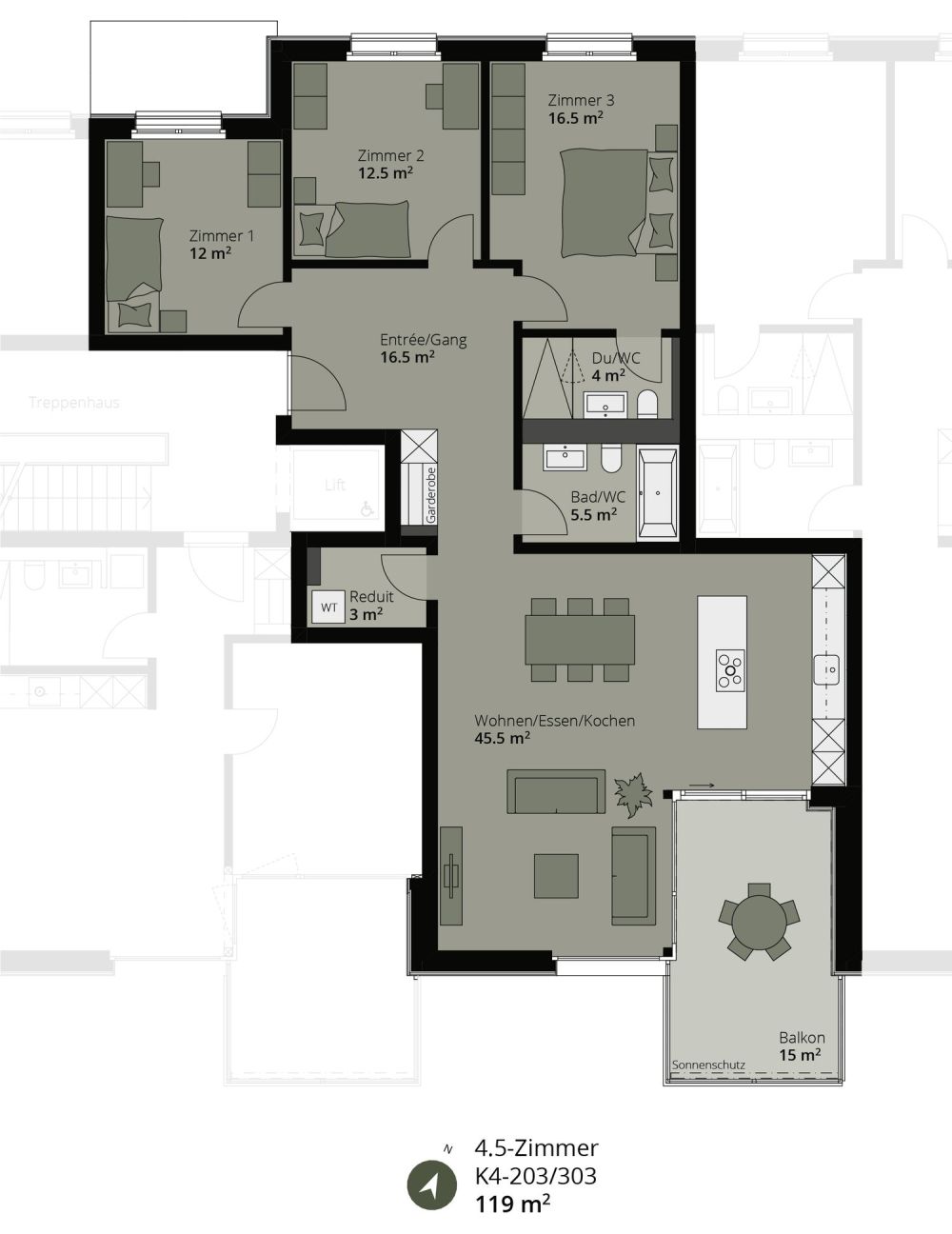 Familienfreundliche Wohnung in der neuen Überbauung am-wiberg.ch - Bild 6