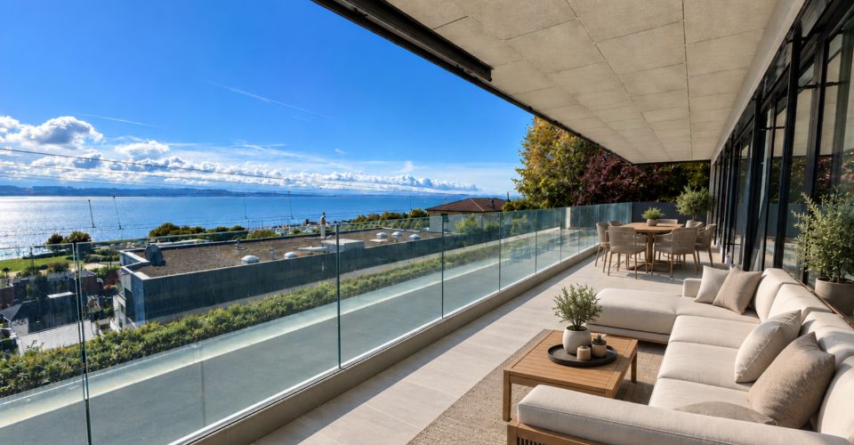 Appartement neuf avec choix des finitions au gré du preneur de 4.5 pièces avec vue imprenable sur le lac et les Alpes à Hauterive - Appartement 4.5 pièces - image - 7