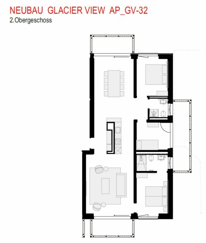 Glacier view bei der Skipiste, hotelmässig bewirtschaftete Zweitwohnung. - Bild 2