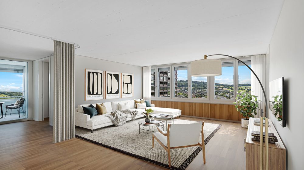 Moderne 3.5-Zimmer-Wohnung im 7. Stock -  Bild 1