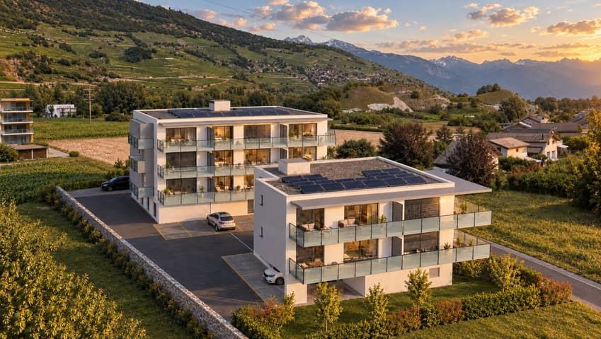 Appartement neuf 2.5 pièces à Granges avec système Active Cooling -  Bild 1