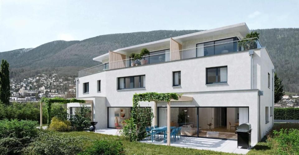 Portes ouvertes dès le mercredi 19 août tous les mercredis entre 16h00 et 18h00 et tous les samedis de 10h00 à 12h00 - Villa de 5.5 pièces avec jardin, terrasse et terrasse en attique - Bevaix | ? - Maison 5.5 pièces - image - 2