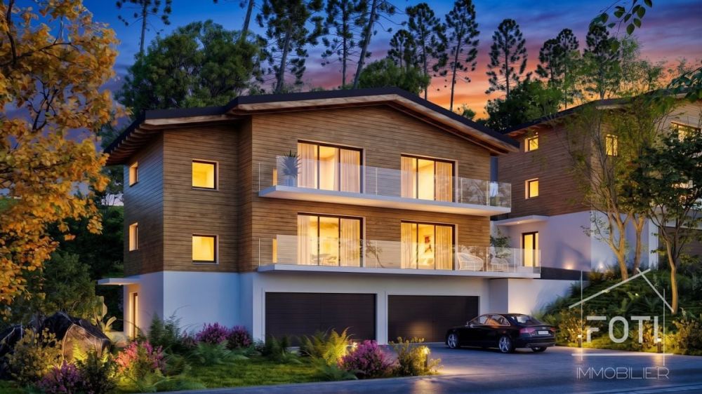 Attique neuf avec jardin privatif de 382 m² avec vue sur les montagnes - Appartement de 4,5 pièces en attique