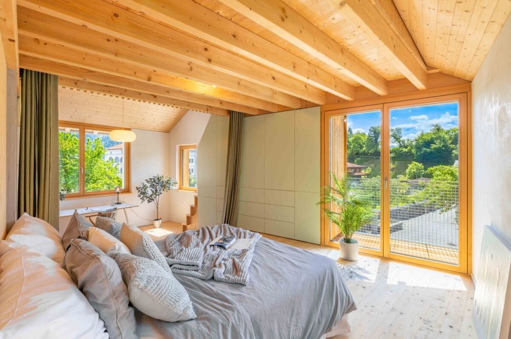 Ferienhaus mit Aussicht und moderner Architektur in Seewis - OW361_Zimmer