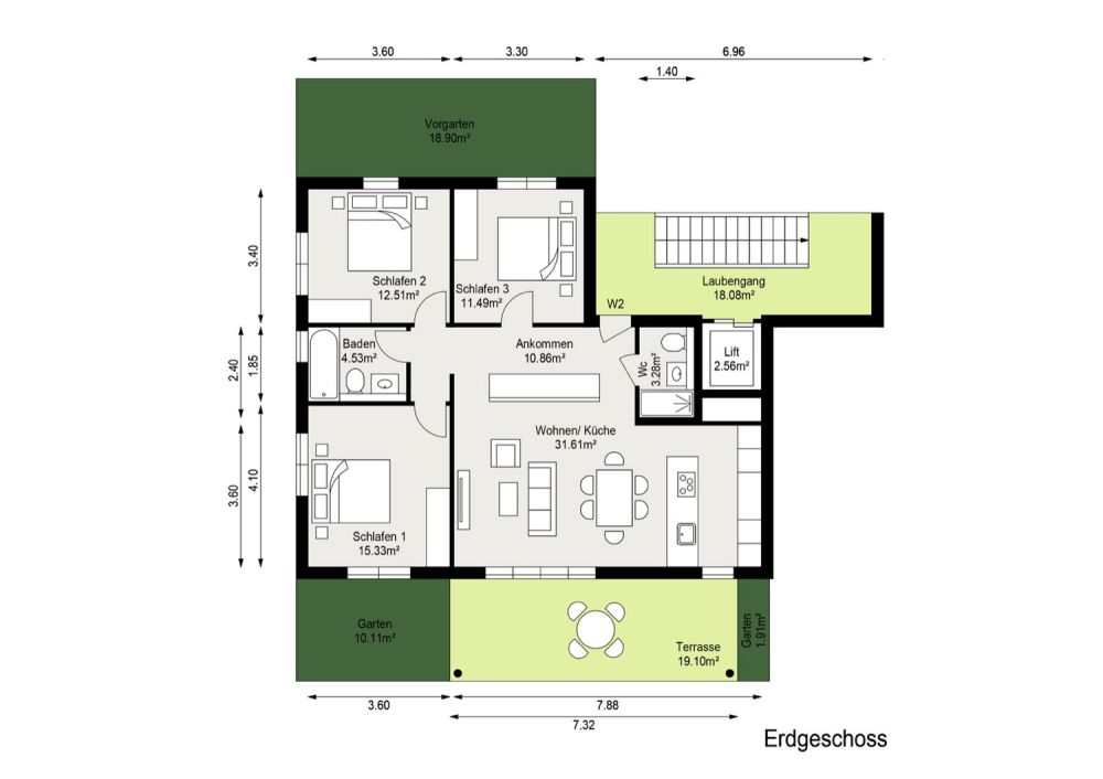 4.5-Zimmer-Gartenwohnung im Minergie-P-Neubau Laufental 40 -  Bild 10