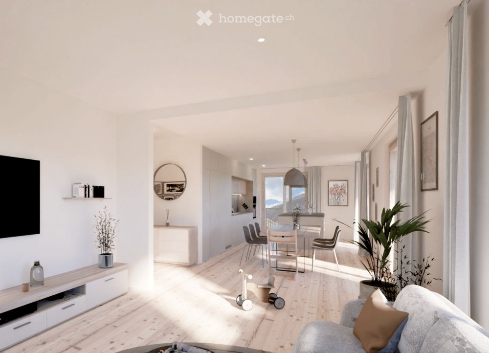 Zwei exklusive 4.5 ZWHG an sonniger Südhanglage mit traumhafter Bergsicht – Davos Monstein - Bild 1