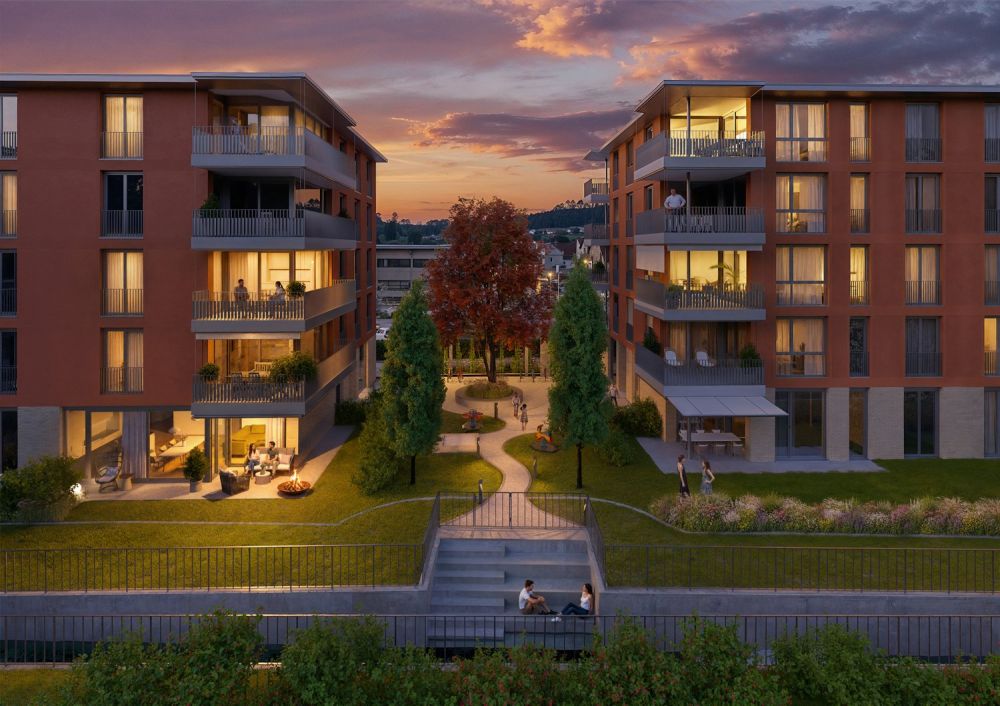 Eigentumswohnungen Aebiguet am Bach - Ein Zuhause das verbindet -  Bild 1