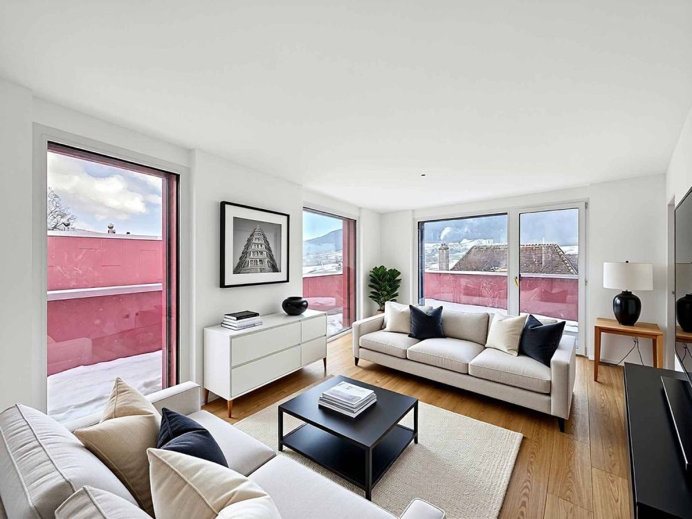 Élégant attique contemporain avec grande terrasse - Bild 1