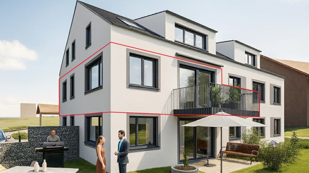 Neubauprojekt Bündtenstrasse mit fünf Wohnungen (Wohnung 4) - Visualisierung