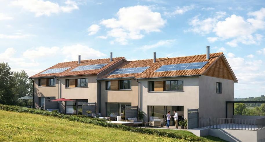Villa mitoyenne 5.5 pièces en pignon en cours de construction livraison été 2027 -  Bild 1