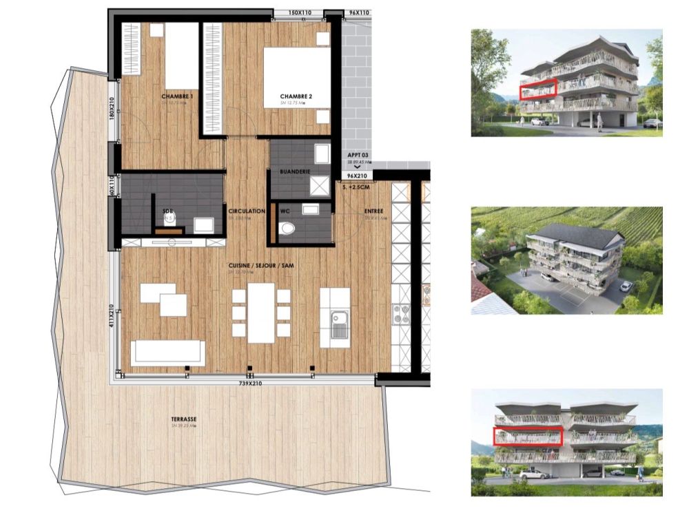 Neue 3.5-Zimmer-Wohnung mit Balkon und schöner Aussicht in Leytron -  Bild 3