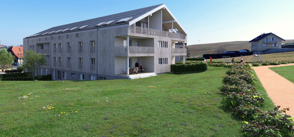 Attique dans les combles de 5,5, Minergie, terrasse de 33 m2 -  Bild 1
