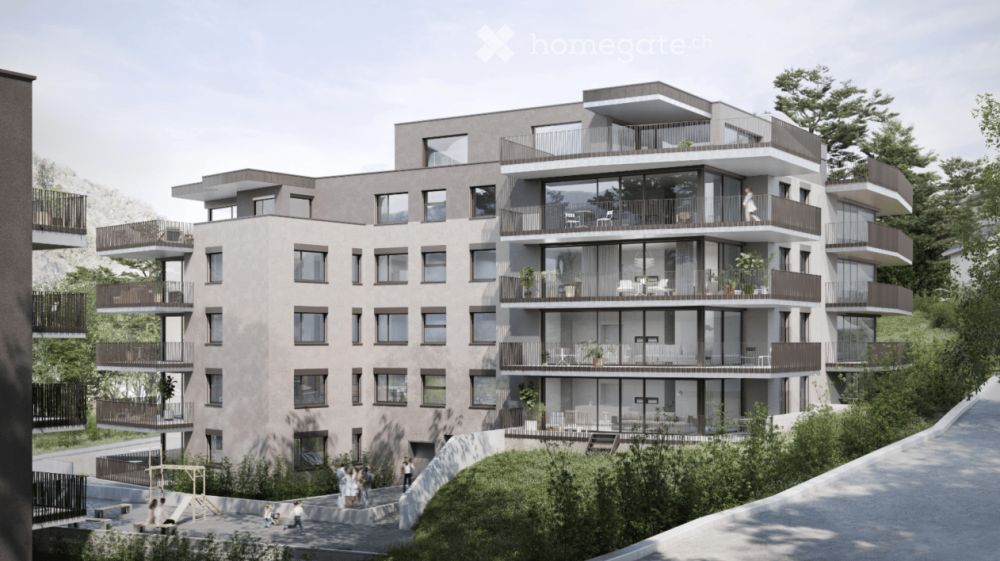 Moderne 4.5-Zimmer-Neubau-Wohnung mit Bergblick in Brig -  Bild 1