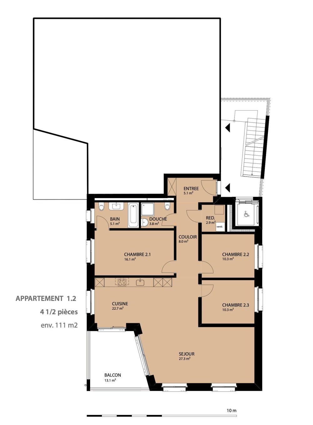 Appartement neuf, labellisé Minergie-P, de 4.5 pièces à St-Ursanne (n° 1.2) -  Bild 8