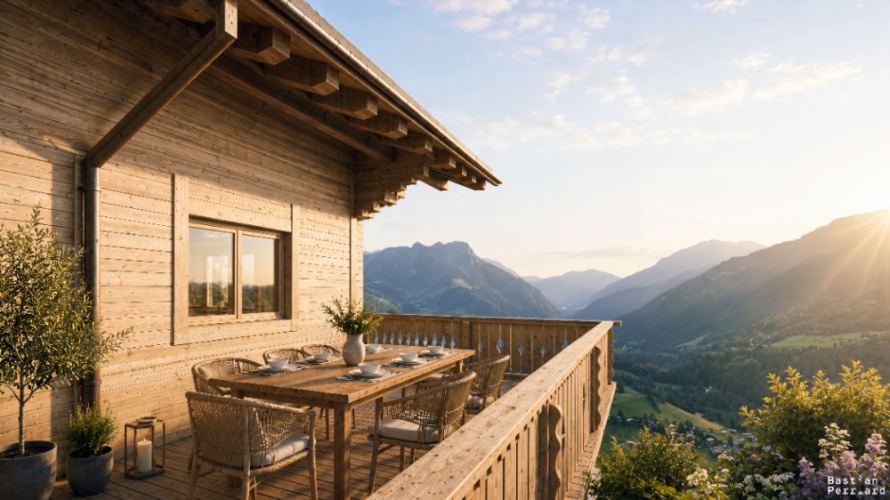 Exklusive Gelegenheit: neues Blockhaus mit unverbauter Sicht -  Bild 1
