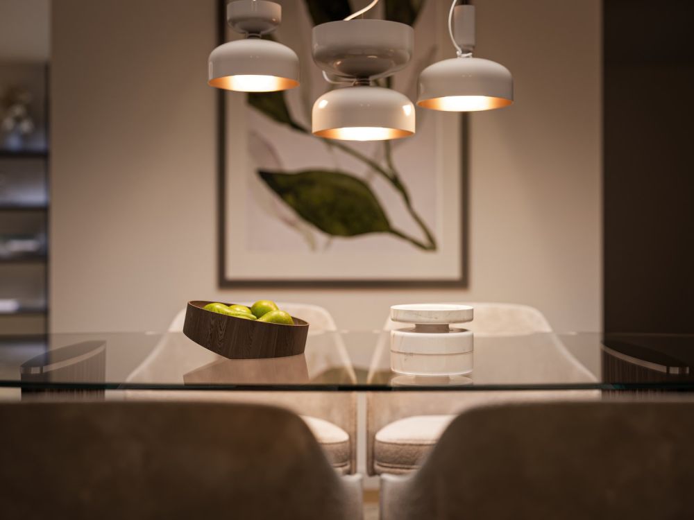 Familienfreundlich Leben im Grünen - «Türle» in Herznach - Innenvisualisierung Essbereich Close-Up