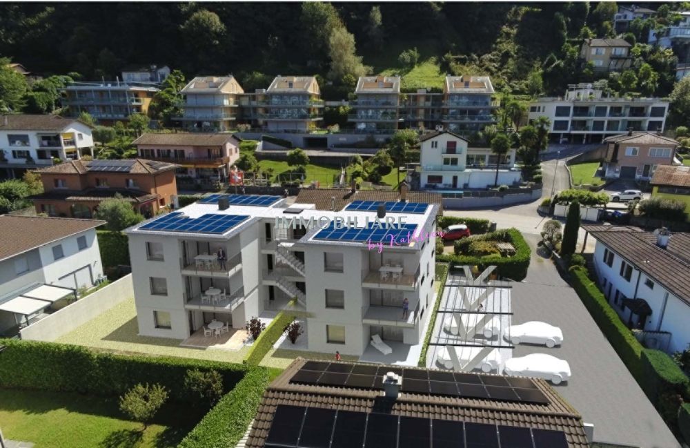 Modernes Neubau-Penthouse mit Seesicht in Piazzogna, ruhig, zentral - Projekt Piazzogna