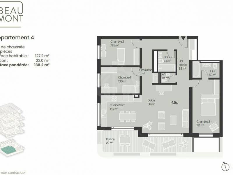 Dernier appartement neuf 4.5 pièces au rez -  Bild 7