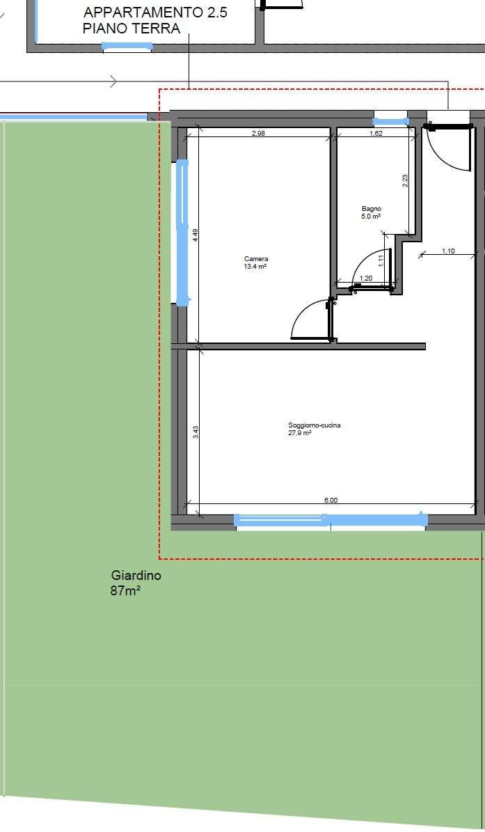 Moderno 2.5 locali con giardino privato, vista aperta e parcheggio inc -  Bild 5