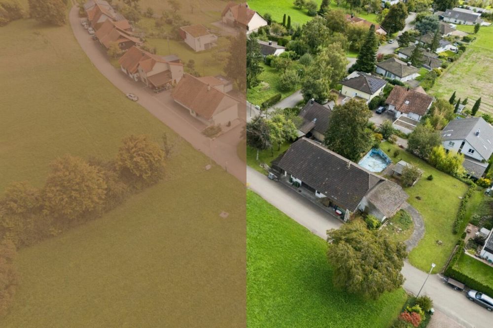 Bauland mit Altbauliegenschaft in Bettlach mit vielseitigen Nutzungsmöglichkeiten - Aussenaufnahme