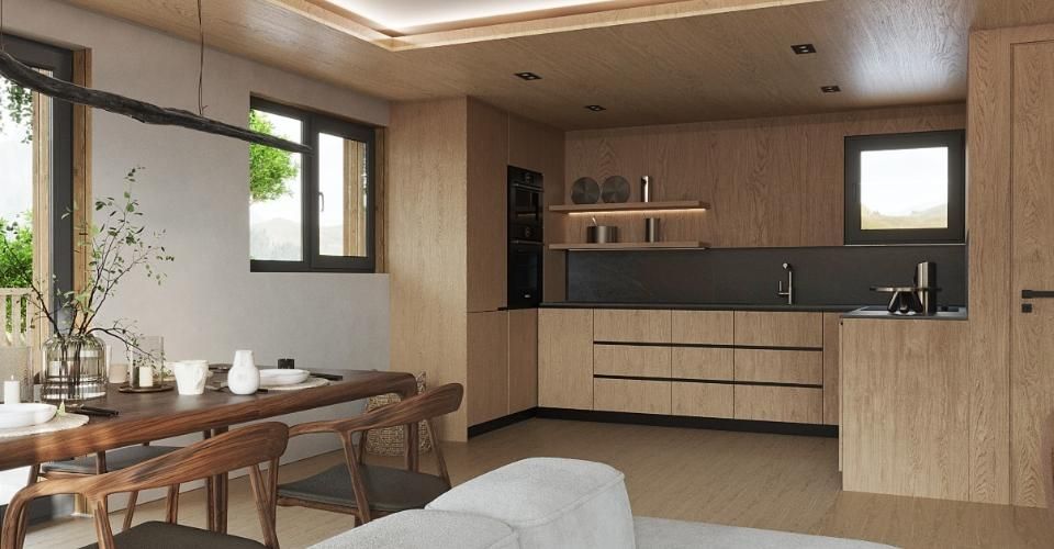 Chalet mitoyen contemporain sur plan  5,5 pièces à Euseigne (Hérémence) - Chalet 5.5 pièces - image - 5