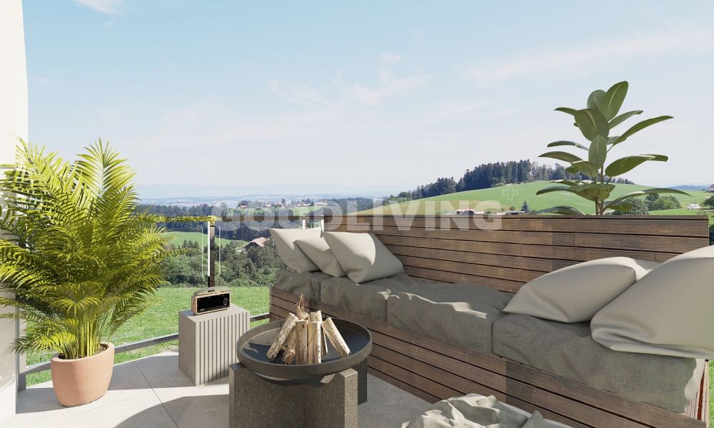 Neubau am Sonnenhang nimmt Form an - Terrasse