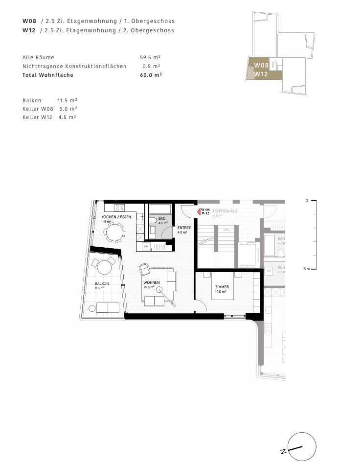 Moderne 2.5-Zimmer-Neubauwohnung mit Balkon -  Bild 6