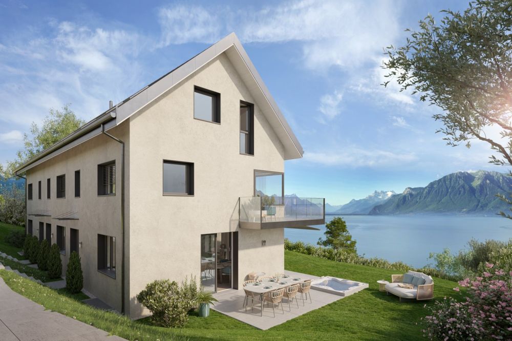 In der Nähe von Vevey, neues Projekt von 3 Villen mit 5.5 Zimmern - Panoramablick -  Bild 4