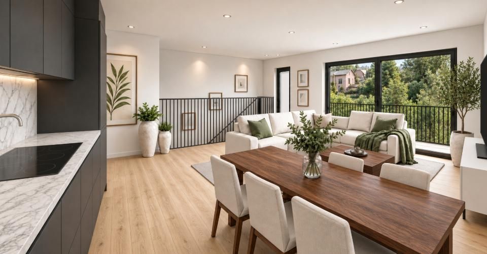 Duplex moderne de 5,5 pièces à Semsales – Nouvelle construction avec balcon et vue verdoyante - Duplex 5.5 pièces - image - 4
