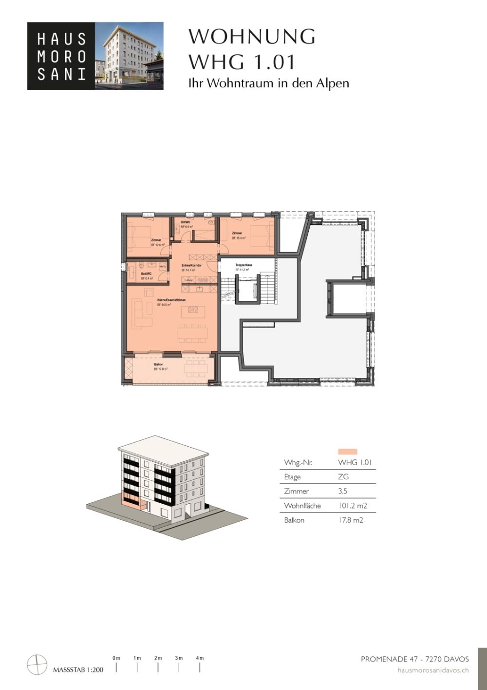 3 1/2-ZW NEUBAU HAUS MOROSANI, NR. 1.01 (Erstwohnung) - Grundriss Morosani Wohnung WHG 1.01_page-0001