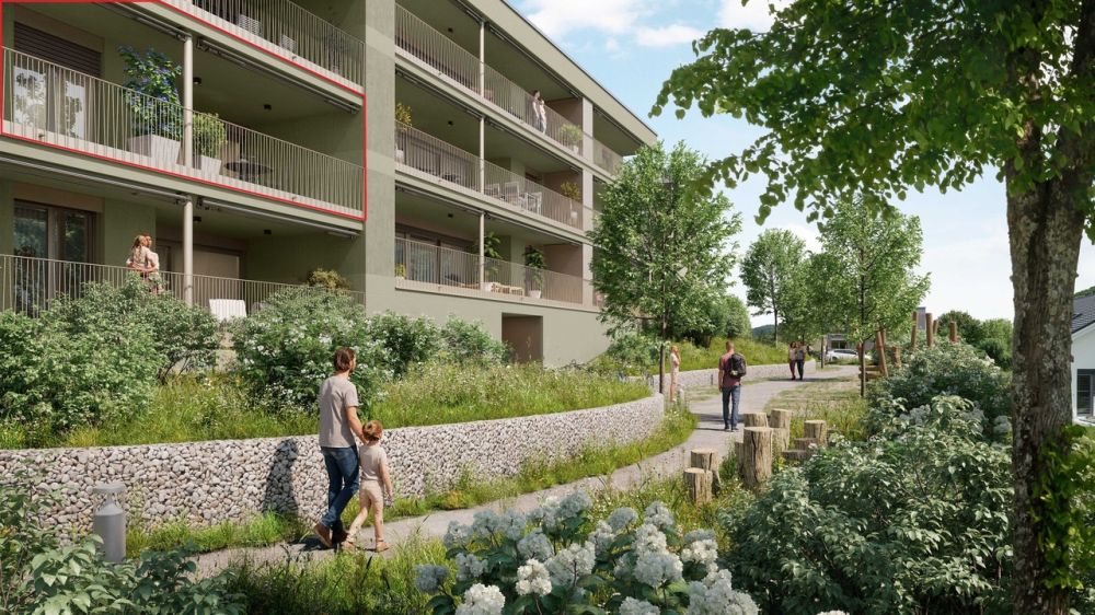 Baubewilligtes Projekt Gemsacker: 4.5-Zimmer-Wohnung A1-11 - Visualisierung