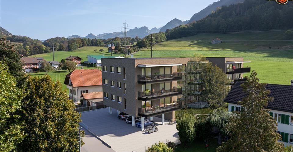 Superbe 4½ pièces à Broc avec grand balcon couvert ! - Appartement 4.5 pièces - image - 3