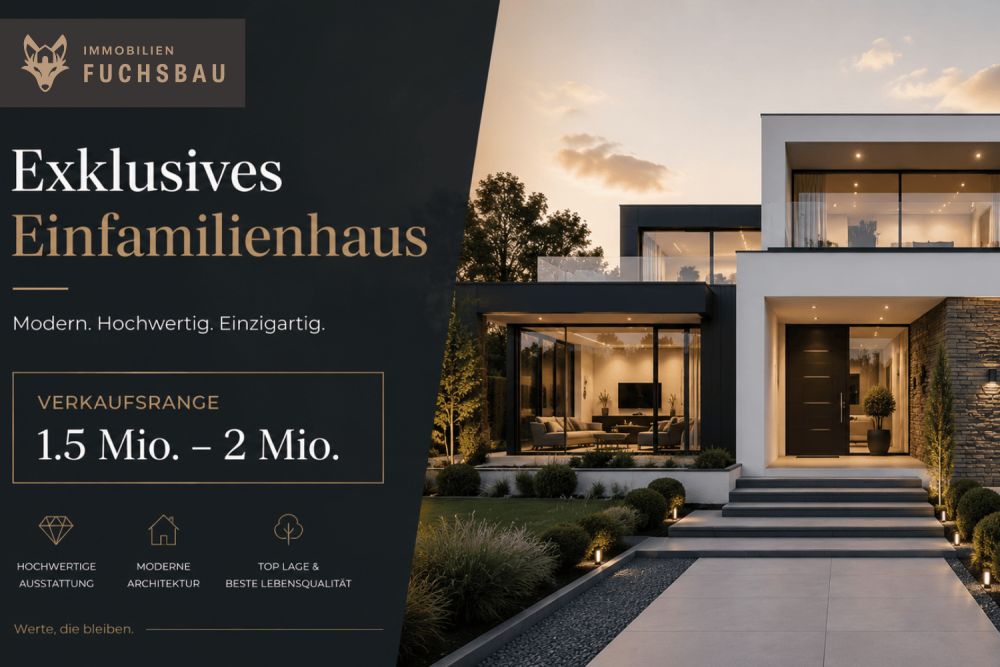 Architektonisches Wohlfühlhaus an exklusiver Südhanglage -  Bild 1