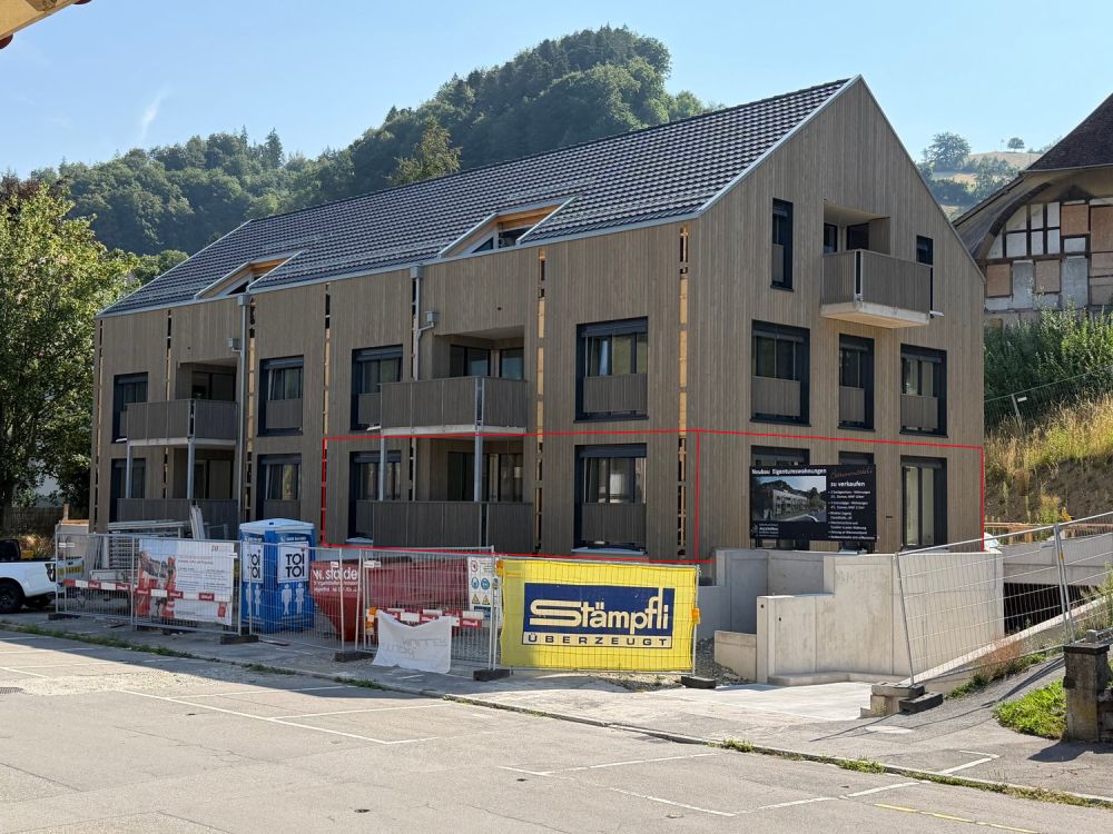 Gemütlicher Sitzplatz, grosse Wohnung! Bezug im Dezember 2026 möglich! Sie wählen den Innenausbau! -  Bild 1