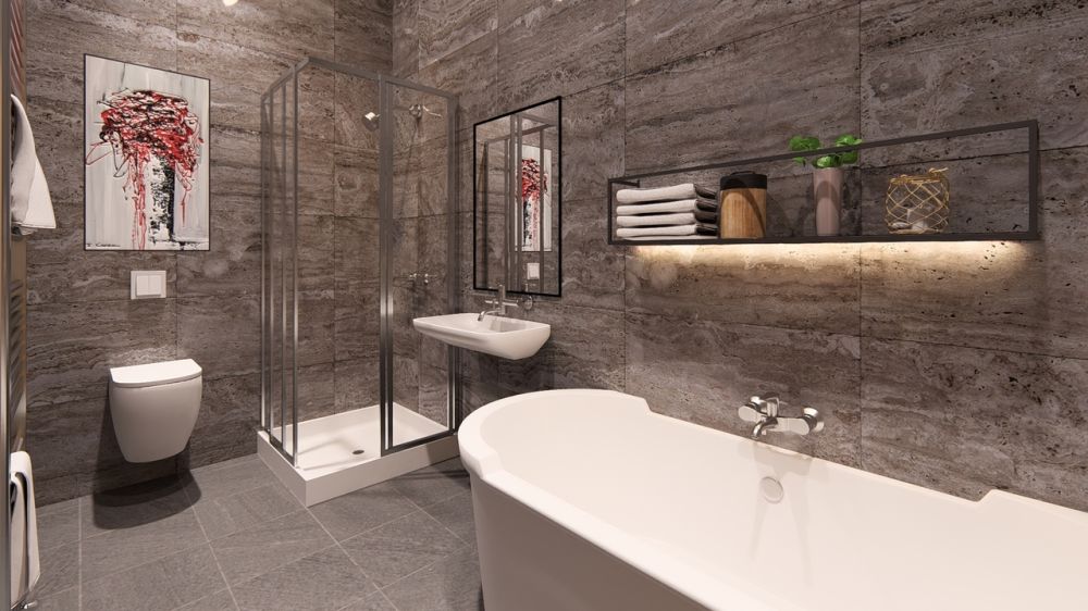 Appartement neuf de 4.5 pièces au coeur d'Oron-la-Ville - Exemple salle de bain - non contractuel