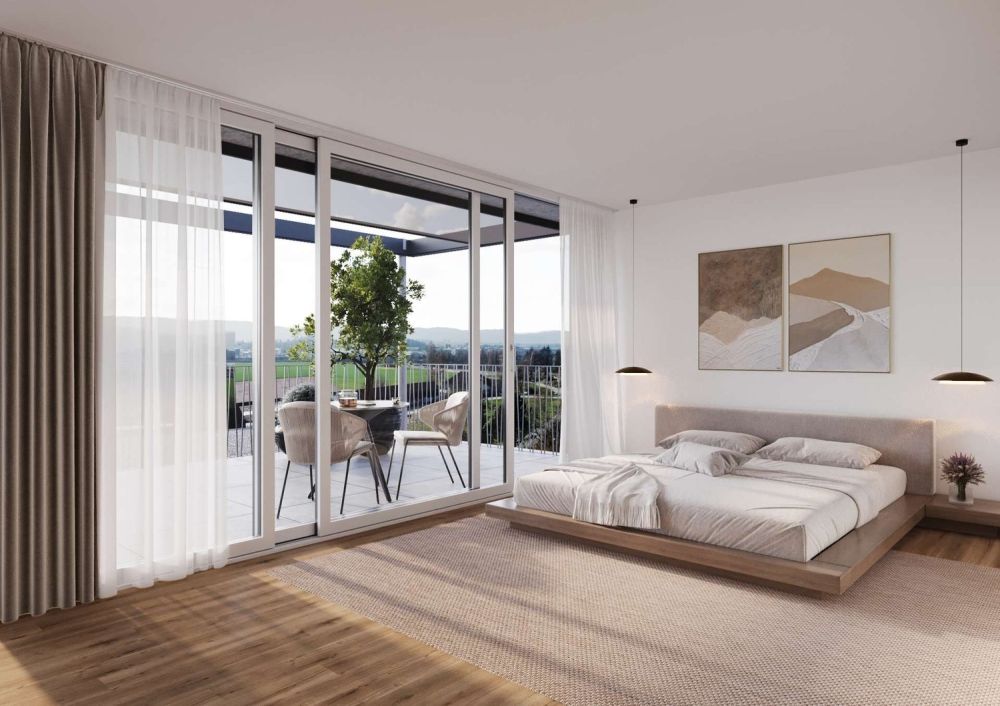 Exklusives Wohnen in Wermatswil - Schlafzimmer