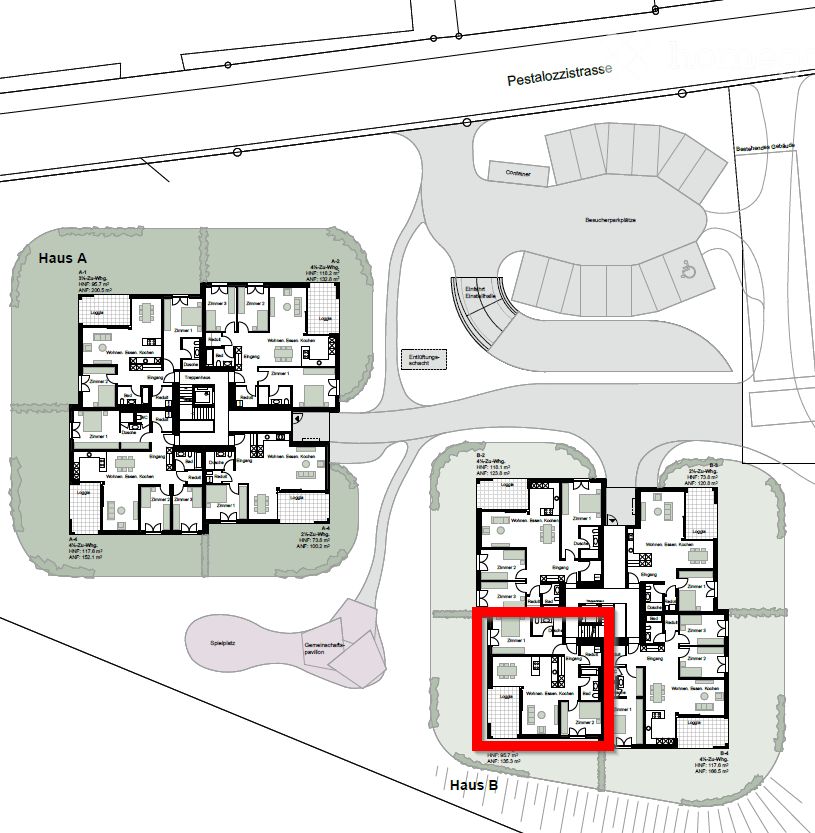 Baujahr 2024 3 1/2 Zimmerwohnung 96m2 mit Loggia im 3. Stock -  Bild 8