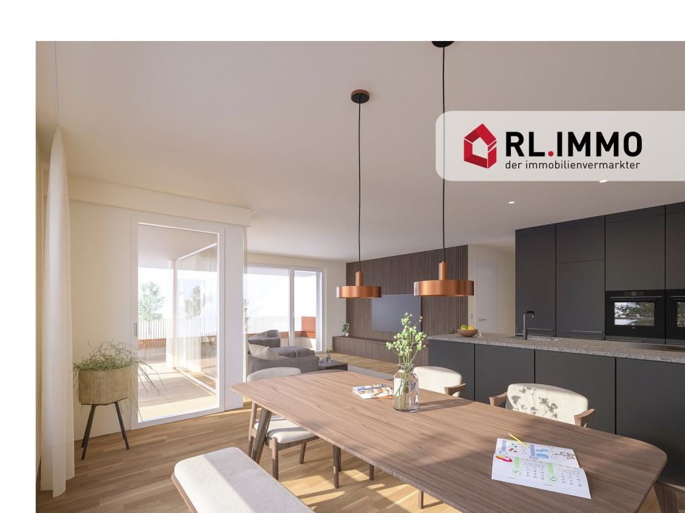 Moderne 3.5 Zimmer Neubauwohnung mit grossem Balkon - Essbereich