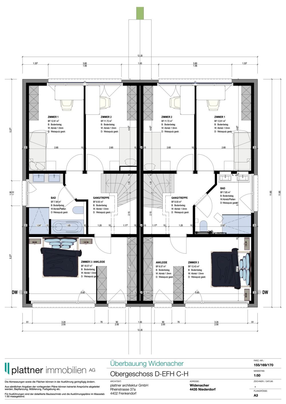 5.5-Zimmer-Doppeleinfamilienhaus Haus C1 & C2 Niederdorf -  Bild 11
