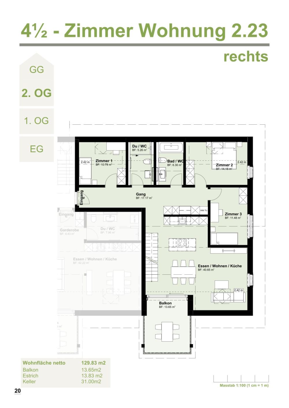 Moderne 4.5-Zimmer-Neubauwohnung im ruhigen Bleienbach -  Bild 2