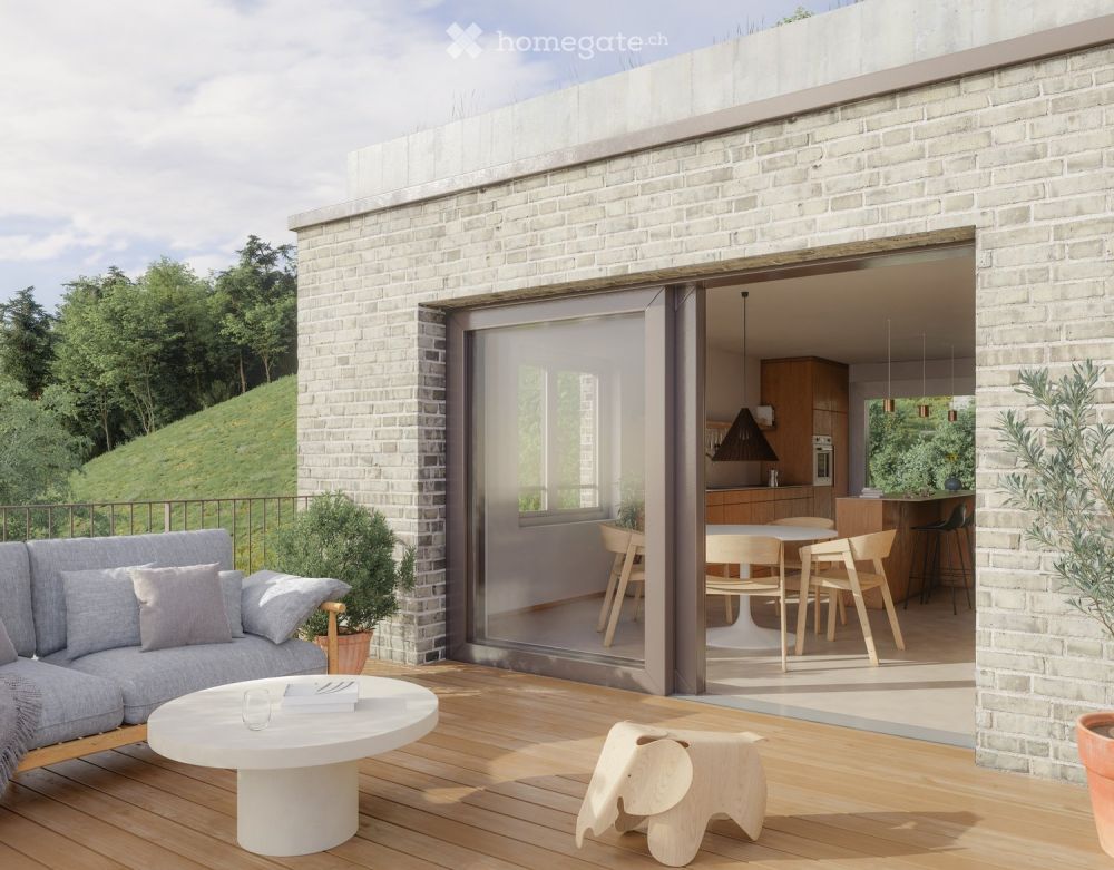 Maison mitoyenne neuve de 5.5 pièces à Paudex – Vue, balcon et jardin -  Bild 3