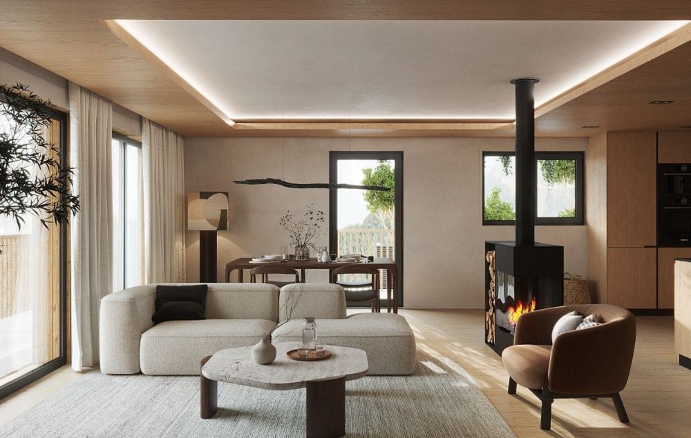 Chalet mitoyen contemporain sur plan  5,5 pièces à Euseigne (Hérémence) - Image 2