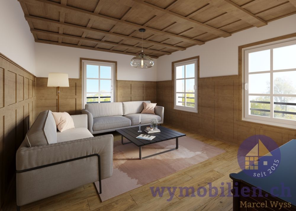 Die Wohnung mit grosser Gartenterrasse und Laube! (W1) - Beispiel Wohnbereich W2