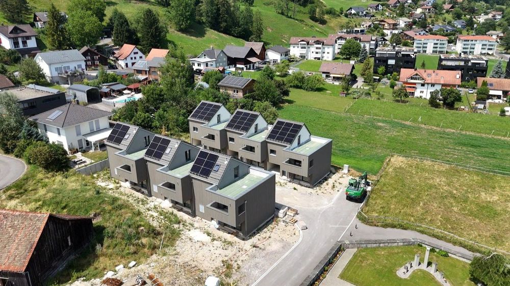 Neubau: Modernes Reiheneinfamilienhaus in Sax zu kaufen - Aussenansicht