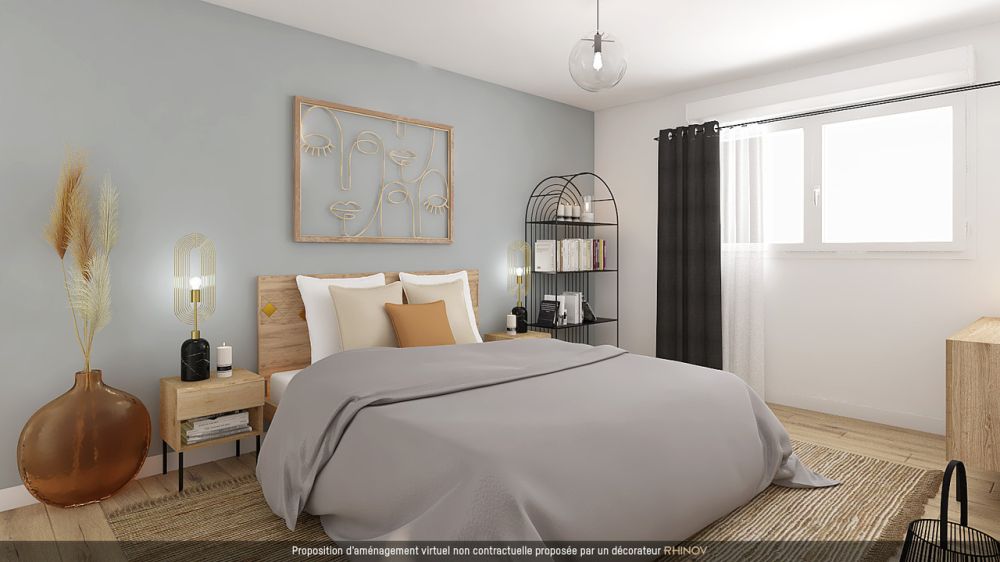 4 villas neuves - un cadre de vie idyllique au coeur de la nature! - Chambre parentale - proposition d'aménagement