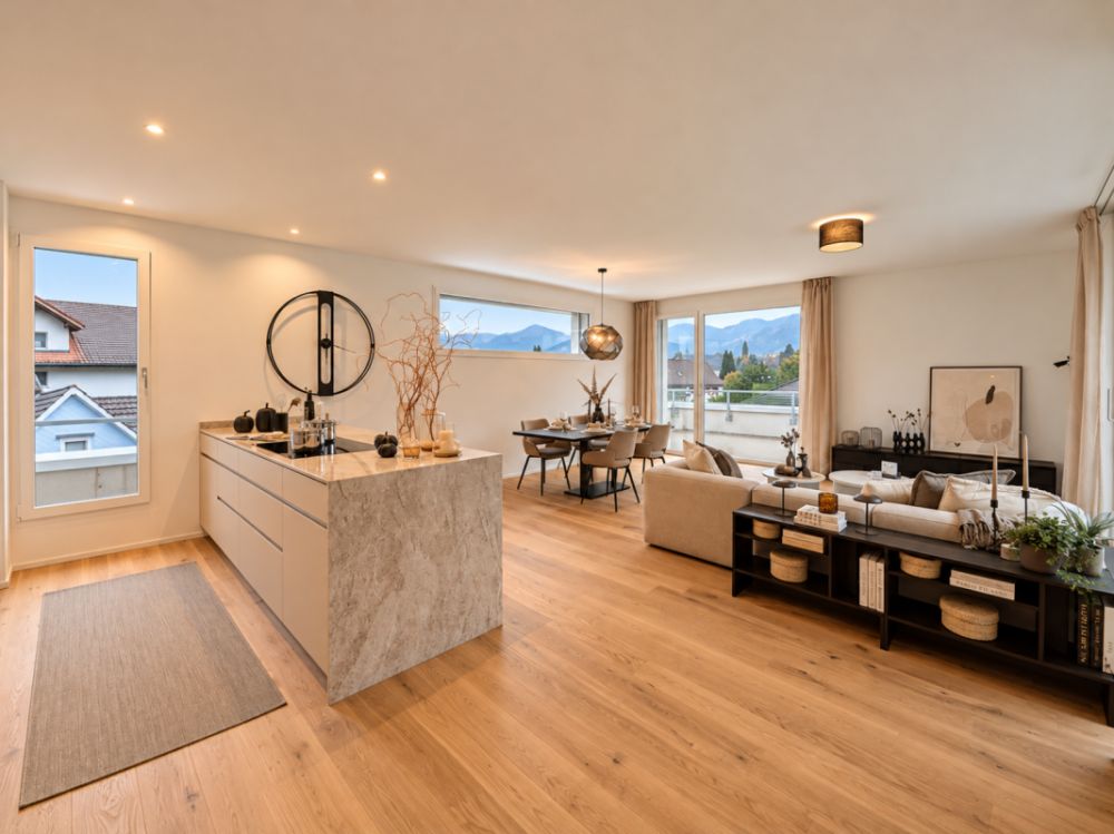 Äusserst hochwertige Attikawohnung mit riesiger Terrasse und wunderschöner Weitsicht -  Bild 3