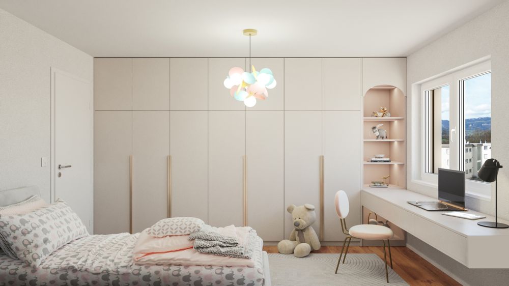 4.5 Z.-Wohnung OG, 125m2 Netto Wohnfläche, 23.5m2 gedeckter Sitzplatz - Zimmer 3